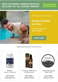 Wellness Warehouse : Explore Health For Him (Request Valid Date From Retailer)