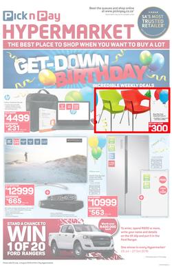 Pick n Pay Hyper : Birthday Deals (23 Jul - 05 Aug 2018), page 1