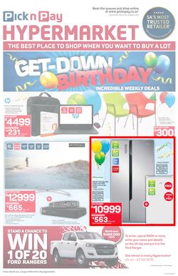 Pick n Pay Hyper : Birthday Deals (23 Jul - 05 Aug 2018), page 1