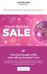 Yuppiechef : Its Our Birthday Sale (Request Valid Date From Retailer)