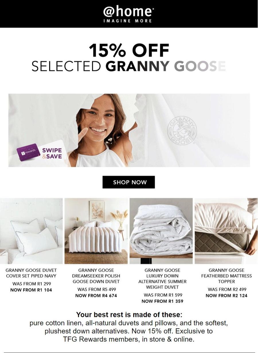 @Home : 15% Off Selected Granny Goose (02 March - 06 March 2023) — m ...