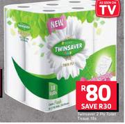 Twinsaver 2 Ply Toilet Tissue 18s