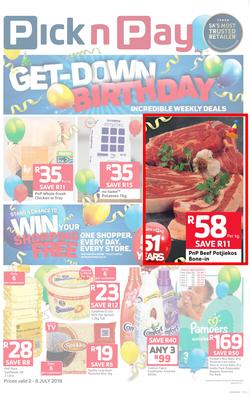 Pick n Pay : Birthday Deals (02 Jul - 08 Jul 2018), page 1