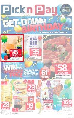 Pick n Pay : Birthday Deals (02 Jul - 08 Jul 2018), page 1