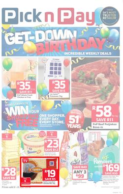 Pick n Pay : Birthday Deals (02 Jul - 08 Jul 2018), page 1