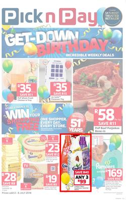 Pick n Pay : Birthday Deals (02 Jul - 08 Jul 2018), page 1