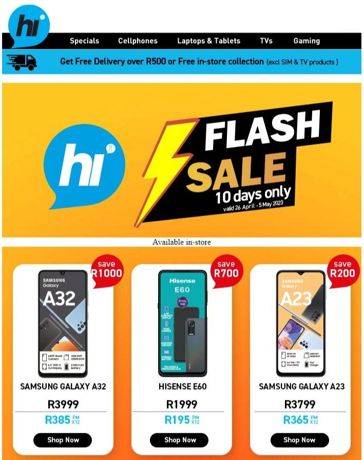 flash sale cellphones