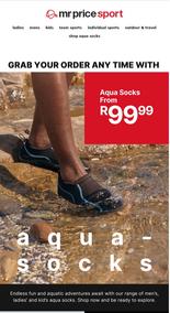 Mr Price Sport : Aqua Socks (Request Valid Date From Retailer)