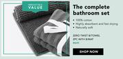 Zero Twist B/Towel With 2 Pc B/Mat