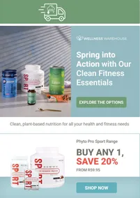 Wellness Warehouse : Spring Into Action (Request Valid Date From Retailer)