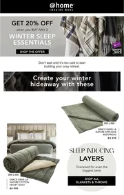 @Home : Create Your Winter Hideaway (Request Valid Date From Retailer)