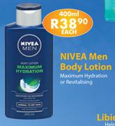 Nivea Men Body Lotion-400ml Each