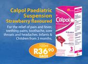 Calpol Paediatric Suspension Strawberry Flavoured-100ml Each