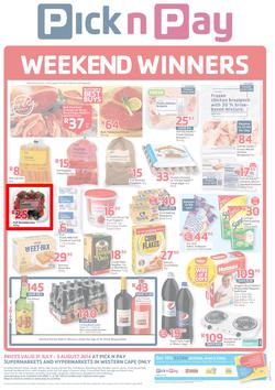 Pick n Pay Western Cape : Weekend Winner ( 31 Jul - 03 Aug 2014 ), page 1