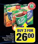 Knorr Cup-a-Soup Thick and Creamy Regular or Lite-3 x 4's