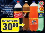 Coca-Cola Regular,Fanta Orange,Sprite Regular Or Stoney Ginger Beer(Excluding Light Or Zero)-2x2.25L