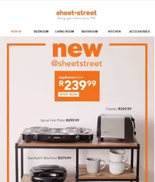 Sheet Street : New Appliances (Request Valid Date From Retailer)