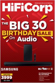 HiFi Corp : The Big 30 Birthday Sale On Audio (06 October - 08 October 2023)