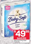 Baby Soft 2 Ply Toilet Tissue-9's