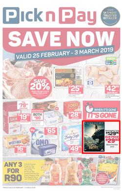 Pick n Pay Western Cape : Save Now (25 Feb - 03 Mar 2019), page 1