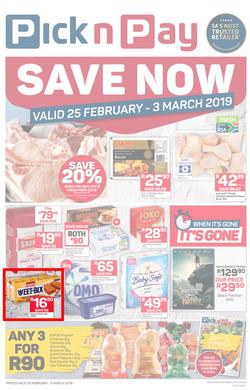 Pick n Pay Western Cape : Save Now (25 Feb - 03 Mar 2019), page 1