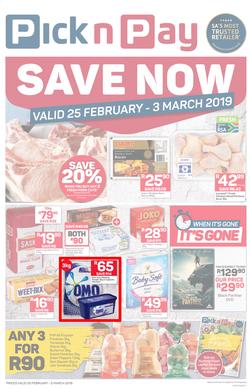 Pick n Pay Western Cape : Save Now (25 Feb - 03 Mar 2019), page 1