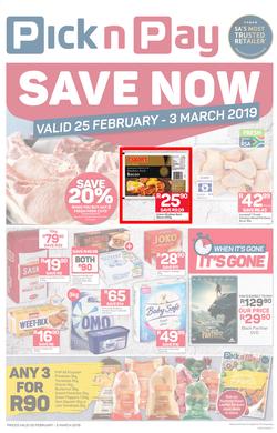 Pick n Pay Western Cape : Save Now (25 Feb - 03 Mar 2019), page 1