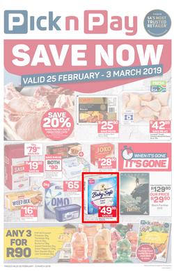 Pick n Pay Western Cape : Save Now (25 Feb - 03 Mar 2019), page 1