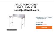 Stainless Steel Table Splash Black SSTSB17-9430
