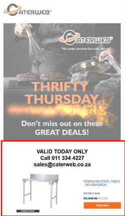 Caterweb : Thrifty Thursday (Request Valid Date From Retailer), page 1