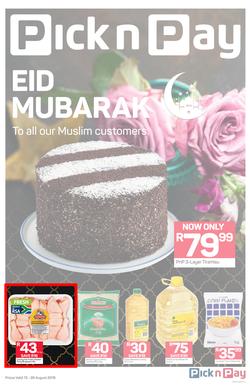 Pick n Pay Western Cape : Eid Mubarak (13 Aug - 26 Aug 2018), page 1