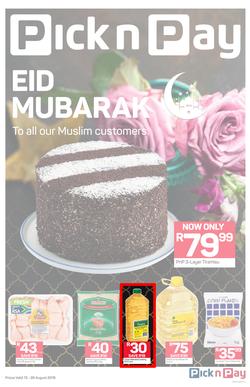 Pick n Pay Western Cape : Eid Mubarak (13 Aug - 26 Aug 2018), page 1