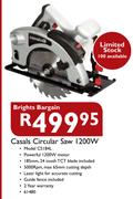 Brights Bargain Casals Circular Saw 1200W CSI84L