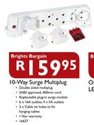 Brights Bargain 10-Way Surge Multiplug