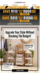 Mr Price Home : Upgrade Your Style (Request Valid Date From Retailer)