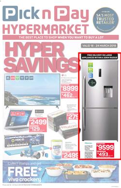 Pick n Pay Hyper : Savings (18 Mar - 24 Mar 2019), page 1