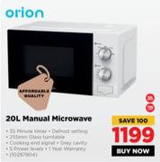 Orion 20L Manual Microwave