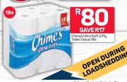 Chimes Ultra Soft 2 Ply Toilet Tissue-18s