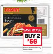 Eskort Rindless Streaky Bacon-2 x 200g