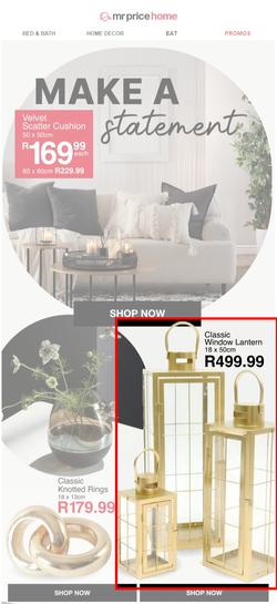 Mr Price Home : Make A Statement (Request Valid Date From Retailer), page 1