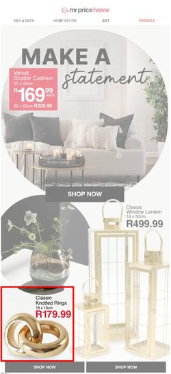 Mr Price Home : Make A Statement (Request Valid Date From Retailer), page 1