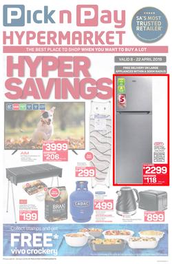 Pick n Pay Hyper : Savings (08 Apr - 22 Apr 2019), page 1