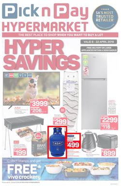 Pick n Pay Hyper : Savings (08 Apr - 22 Apr 2019), page 1