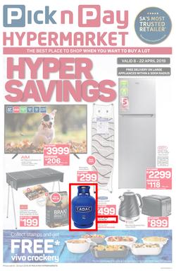 Pick n Pay Hyper : Savings (08 Apr - 22 Apr 2019), page 1