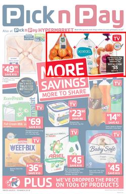 Pick n Pay Western Cape : More Savings More To Share (06 Mar - 18 Mar 2018), page 1