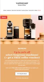 Yuppiechef : Up To 20% Off Nespresso Machines (Request Valid Date From Retailer)