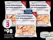 PnP No Name Frozen Chicken Braaipack-3 x 1.5kg