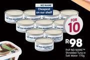 PnP No Name Shredded Tuna in Salt Water-10 x 170g