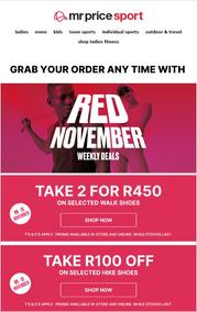Mr Price Sport : Red November Weekly Deals (Request Valid Date From Retailer)
