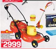 Special Wolf Garden Cyclone 2400W Lawnmower And 650W Trimmer Combo